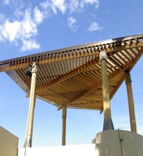 a pergolas made of wood - Big Easy Fences